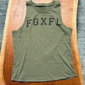 Flag Nor Fail Olive Green Tank Top